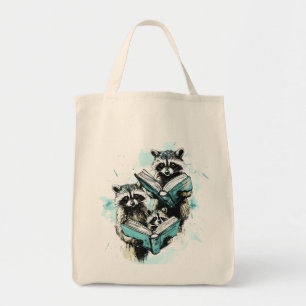 Klubben vintage Raccoon Readers Tygkasse