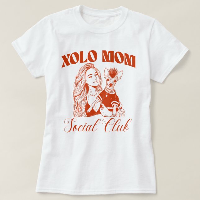 Klubben Xolo Hund Mamma Kvinnor i Social T Shirt (Design framsida)