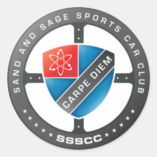 Klubbens fästmärke runt klistermärke