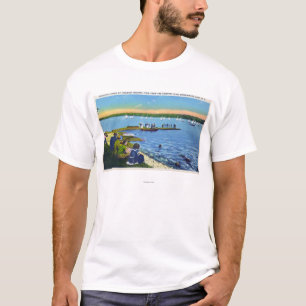 Klubbhuset beskådar av segelbåtRegatta nr. 2 T Shirt