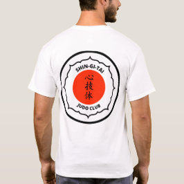 Klubbmanar för Judo Shin-Amerikansk soldat-Tai vit T Shirt