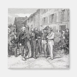Klubbrummet av Zermatt i 1864, från "stigningen Magnet