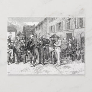 Klubbrummet av Zermatt i 1864, från "stigningen Vykort
