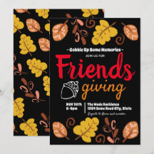 Kluckande upp Friendsgiving lövmönster