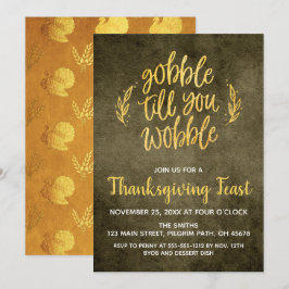 Kluckandekassalådan vacklar du thanksgiving inbjudningar