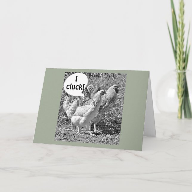 KLUCKING CHICKENS CELEBTRATE "DIN ÖMSLIGA BIRTHDAY KORT (Framsida)