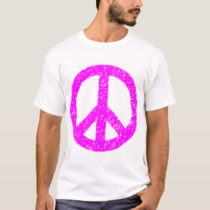 Kluddat fredssymbol - Magenta Tee