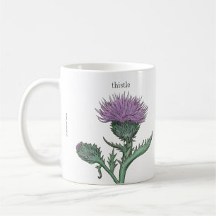 Klumaran/ thistle (skotsk gaelisk översättning) kaffemugg