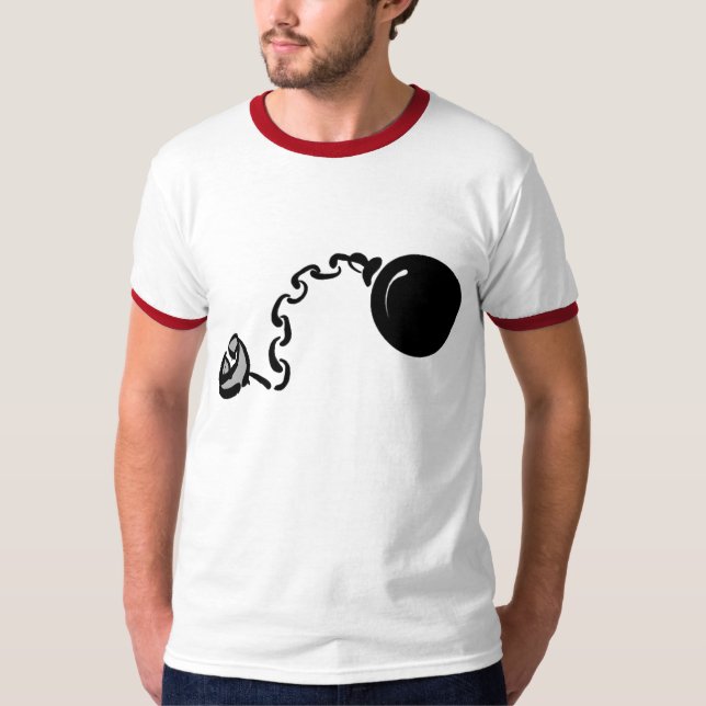 klumpa ihop sig och kedja tee shirt (Framsida)