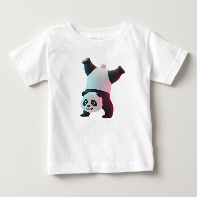 Klumpig 3D-animerad pandajordstod T Shirt (Framsida)
