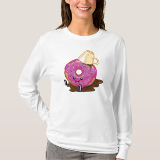 Klumpig munk spilld kaffehumorskjorta t-shirt