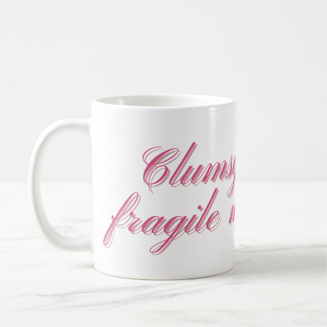 Klumpig runt bräcklig maskulinitet Rollig feminist Kaffemugg (Vänster)