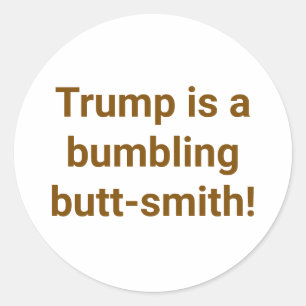 Klumpige rump-smide Trump Hankamer Artjunkhaus Yum Runt Klistermärke