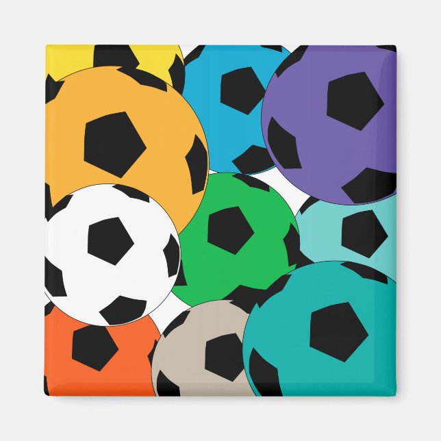 kluster av fotbollar magnet (Framsidan)