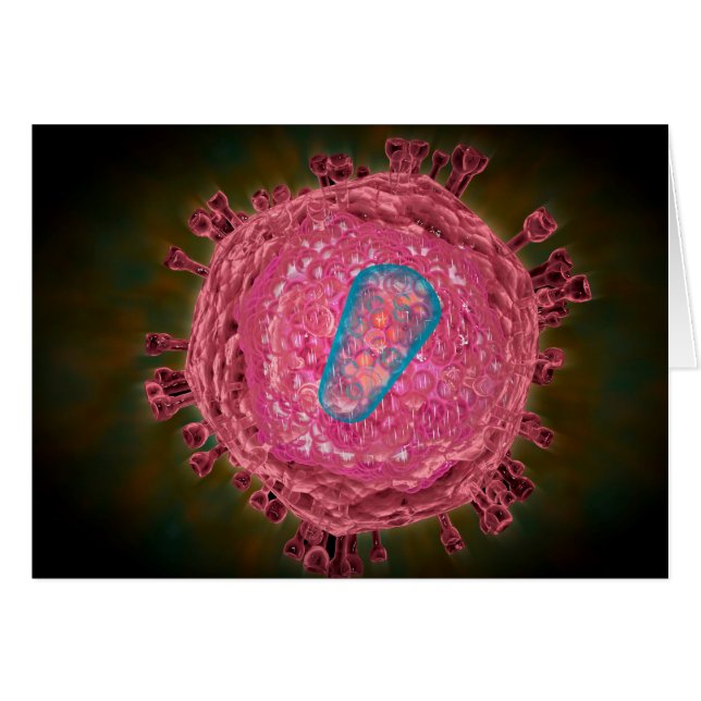 Kluster av hiv-virus 2 hälsningskort (Framsidan Horizontal)