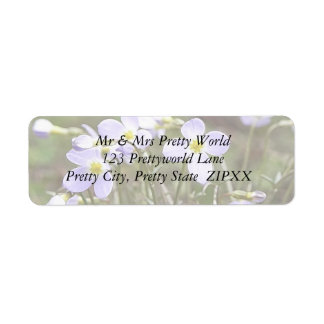 Kluster av små blåsor returadress etikett