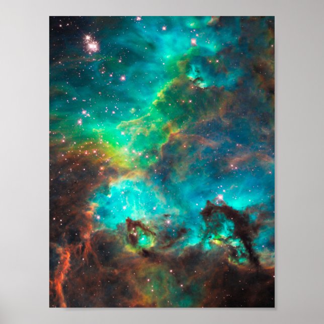 Kluster för bedövning av Aqua Star Poster (Framsidan)