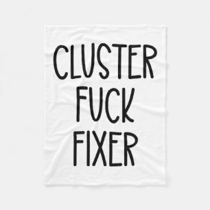 Kluster för fixare av allas kollegors kaos fleecefilt