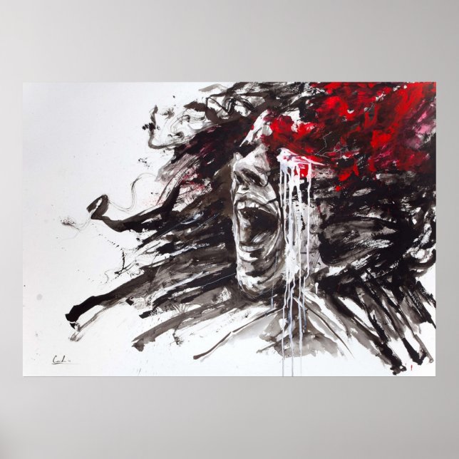 Klusterhuvudvärkens smärta vid Agnes-Cecile Poster (Framsidan)