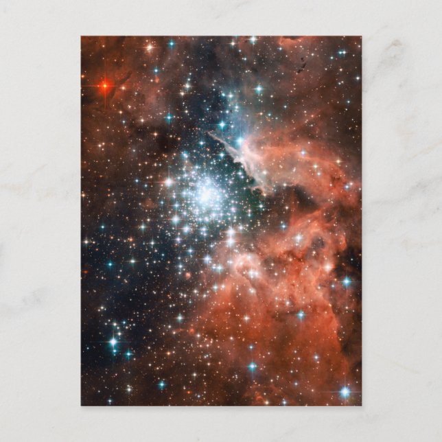Klusterutrymme i Giant Nebula Star Vykort (Framsida)