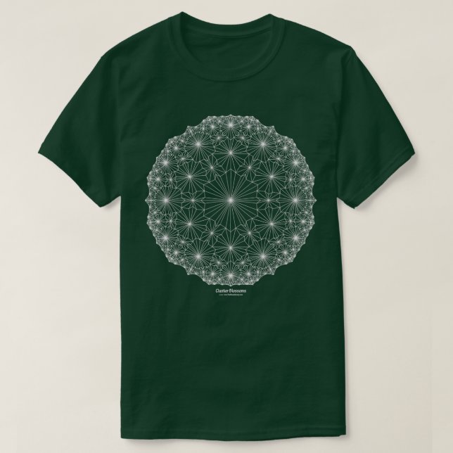 Klustervit Blommar T Shirt (Design framsida)