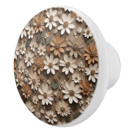 Klustrade 3d-blommor i ett minimalistiskt stil knopp