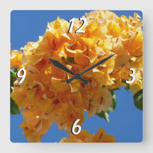Klustret Golden Bougainvillea Blommigt Fyrkantig Klocka