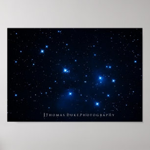 Klustret Pleiades Star Poster
