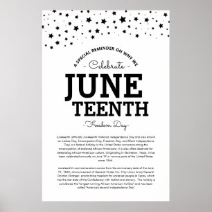 Klustret Stars Junttonde Info Black/ White Poster