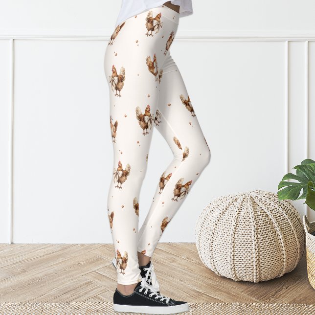 Klut Roligt Pastel Hen Chicken Leggings (Skapare uppladdad)