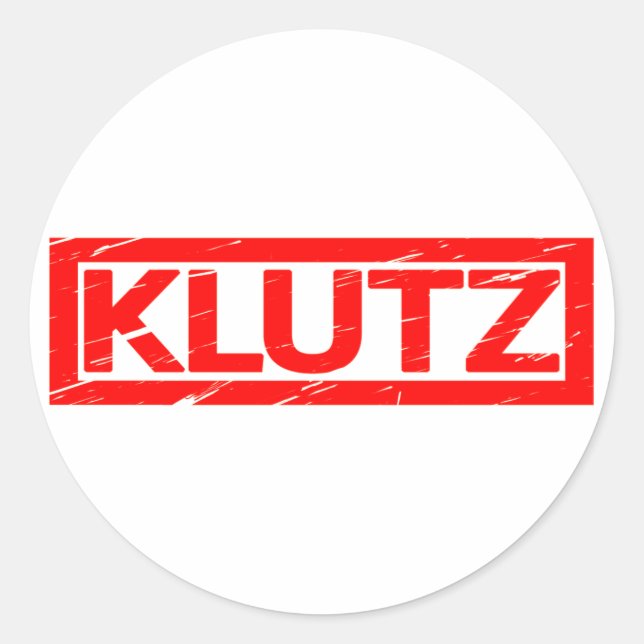 Klutz Frimärke Runt Klistermärke (Framsida)