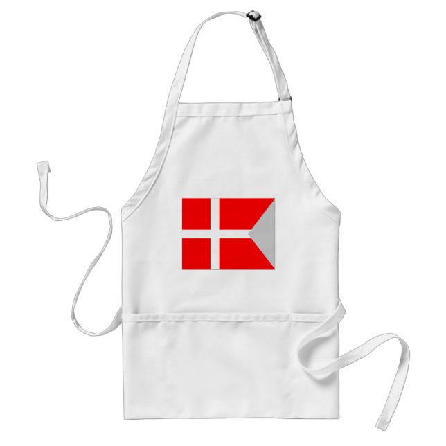 Kluven Danmark flagga Förkläde (Framsidan)