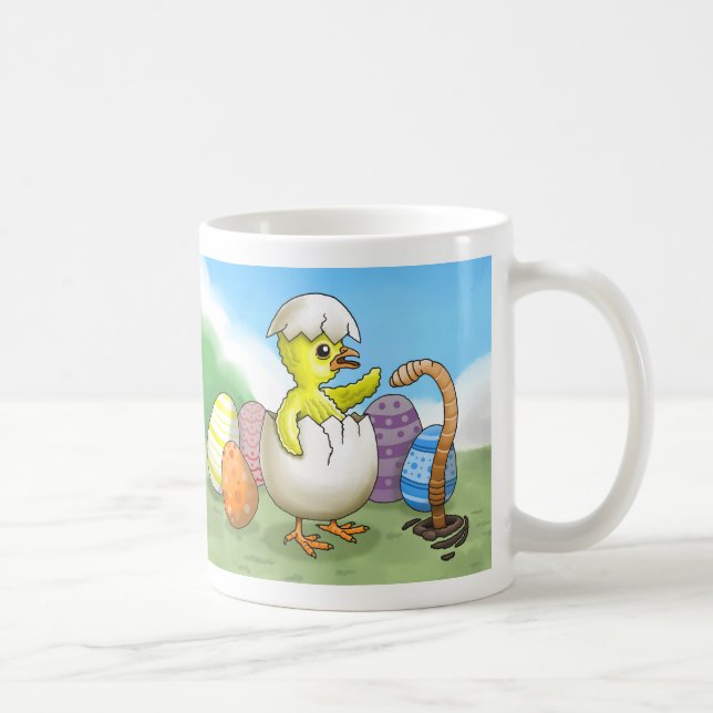 Kluven påskkyckling kaffemugg (Höger)