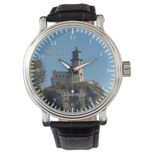 Kluven stenfyrklocka armbandsur
