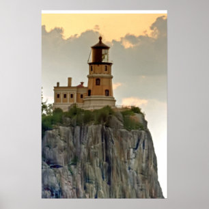 Kluven stenfyrnärbild poster