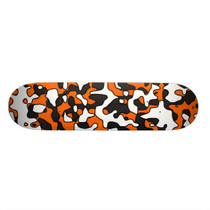 Kluvet orange Camo däck Old School Skateboard Bräda 18 Cm