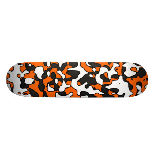Kluvet orange Camo däck Old School Skateboard Bräda 18 Cm