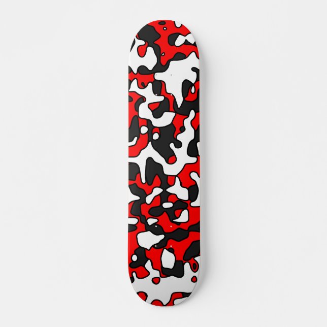 Kluvna röda Camo Skateboard Bräda 20 Cm (Framsida)