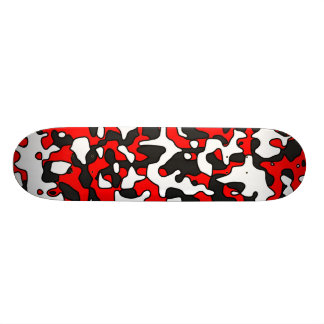 Kluvna röda Camo Skateboard Bräda 20 Cm