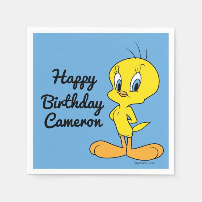 Klyftig fågel för TWEETY™ | Pappersservett (Framsidan)