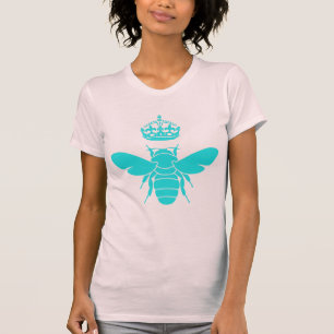 Klyftig logotyp för krickadrottningbi t shirt