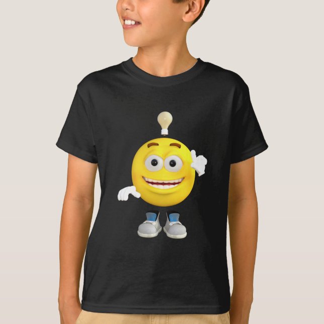 Klyftiga Herr Emojien som älskar för att tänka Tee Shirt (Framsida)