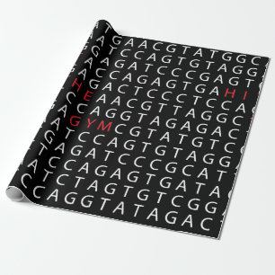 Klyftigt DNA-IDROTTSHALLmönster Presentpapper