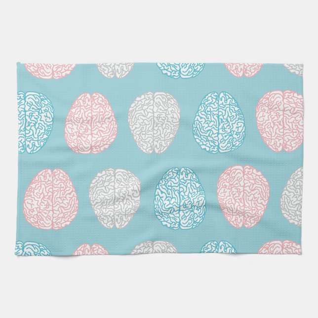 Klyftigt pastellfärgat mönster kökshandduk (Horisontell)