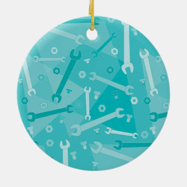 Klyrkor, Nöt och bultar Julgransprydnad Keramik (Baksidan)