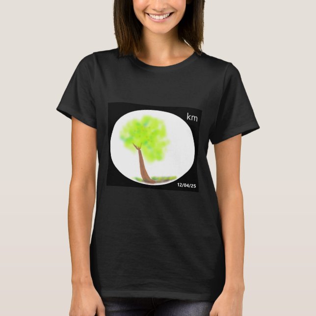 km tree painting shirt t shirt (Framsida)
