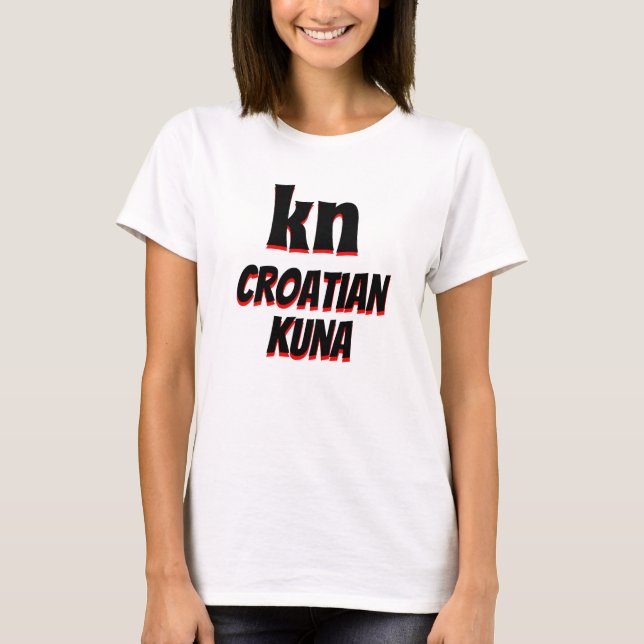 Kn Kroan kuna vit Tee Shirt (Framsida)
