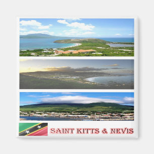 KN - Saint Kitts och Nevis - Mosaic Collage Magnet
