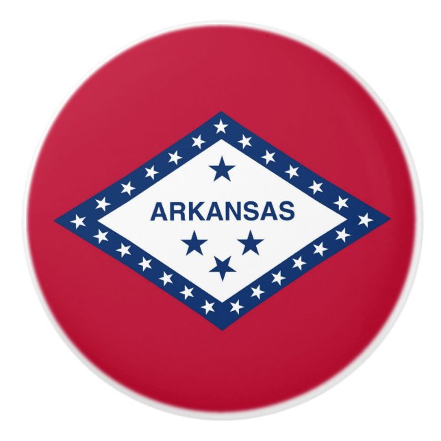 Knabbdragning med flagga av Arkansas, USA Knopp (Framsidan)