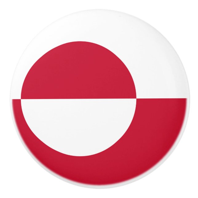 Knabbdragning med Grönlands flagga Knopp (Framsidan)